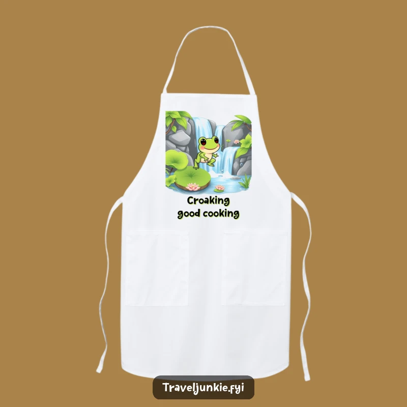 Funny Frog Hopping Apron: Kitchen Fun for Wild Chefs