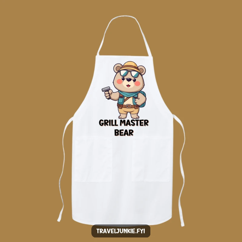 Funny Brave Bear Tourist Apron: Cook with Confidence and Humor