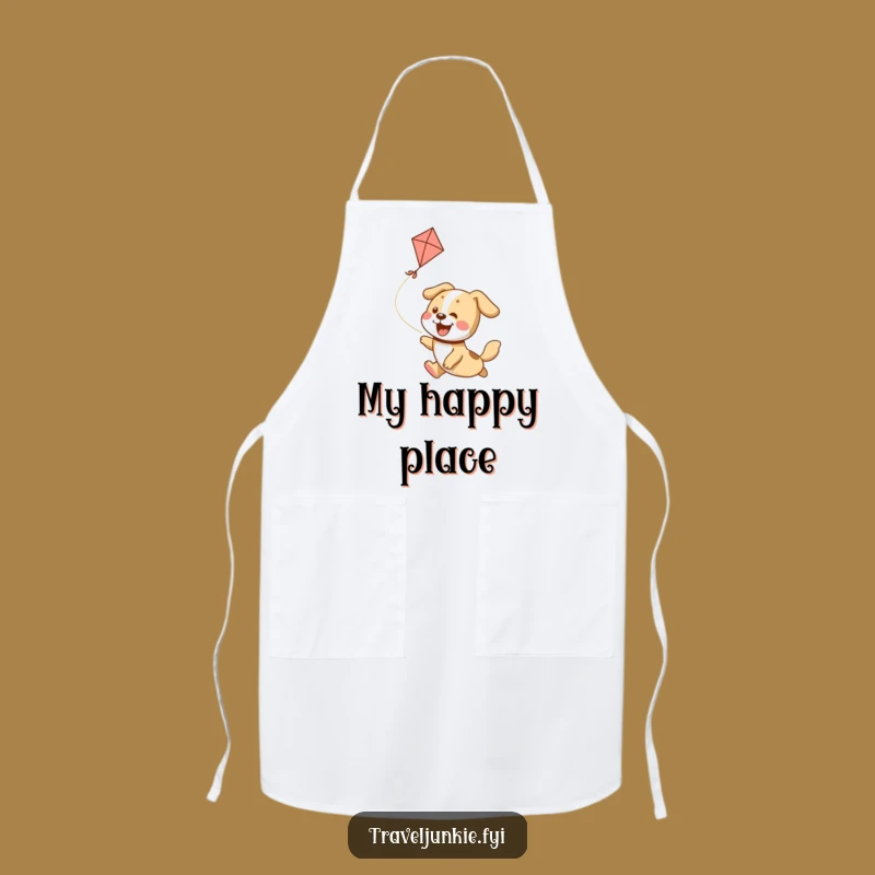 Funny Dog Kite Chase Apron: Joyful Chef's Kitchen Fun, Practical Funny Gift!