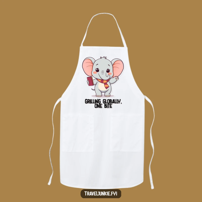 Funny Elephant Passport Apron: Cook with Hilarious Travel Spirit!
