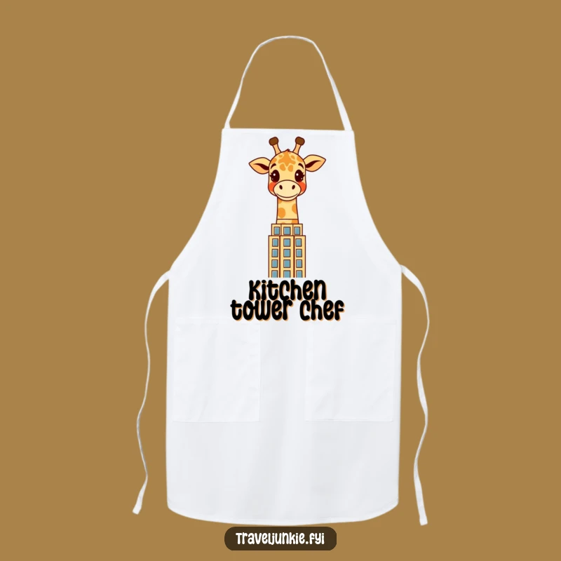 Funny Giraffe Apron: Cheerful Chef Character Kitchen Wear for City Cooks