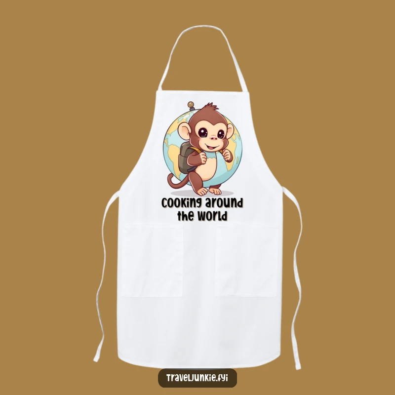 Funny Monkey Chef Apron: Cook with Curious Adventure Humor, Great Funny Gift