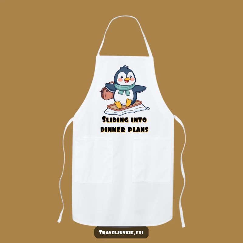 Funny Penguin Sliding Apron: Kitchen Fun for Culinary Adventures