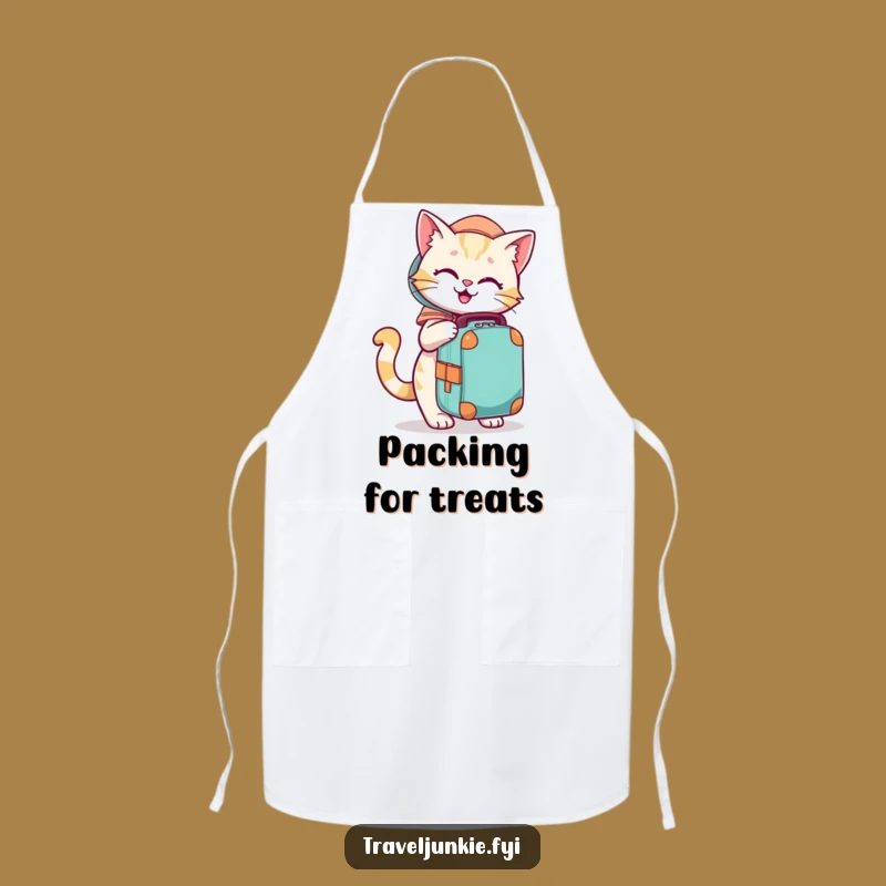 Funny Cat Chef Apron - Playful Character Kitchen Travel Gift