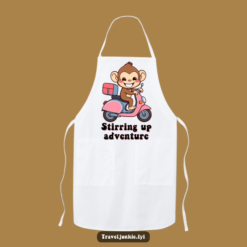 Funny Monkey Suitcase Apron - Hilarious Kitchen Travel Gift