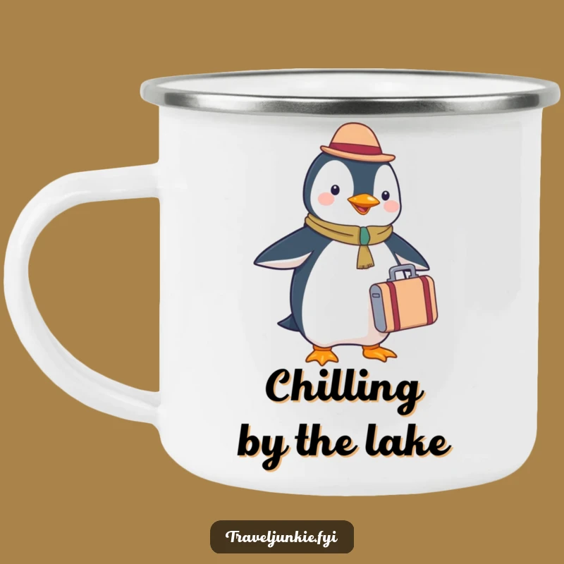 Funny Penguin Tourist Camping Mug - Your Happy Companion for Sips Abroad