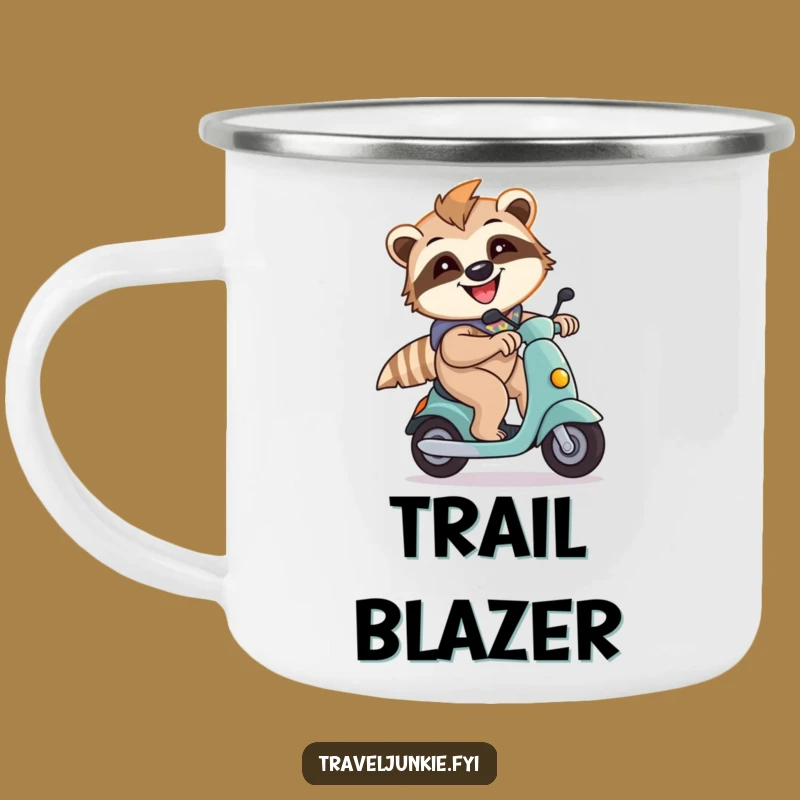 Funny Sloth Scooter Camping Mug: Outdoor Adventure Gift!