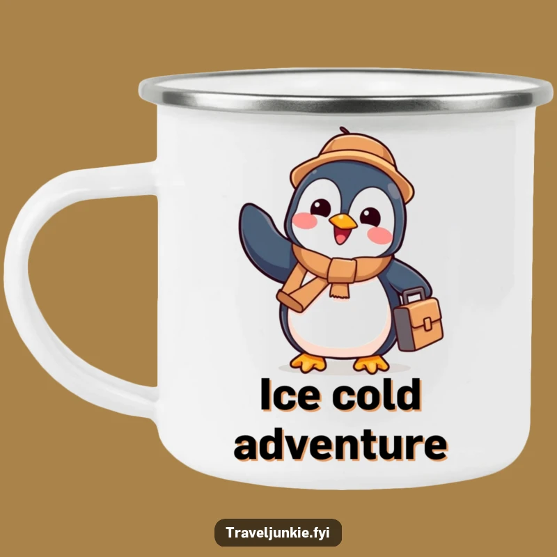 Funny Penguin Campfire Mug: Trailside Farewell, Perfect Humorous Gift for Outdoors