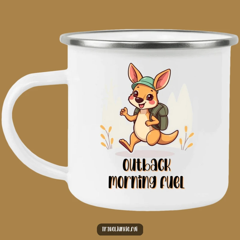 Funny Kangaroo Explorer Camping Mug: Hopping Adventure Fuel