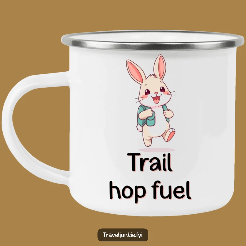 Funny Bunny Backpack Camping Mug: Adventure Fuel for Your Travels!