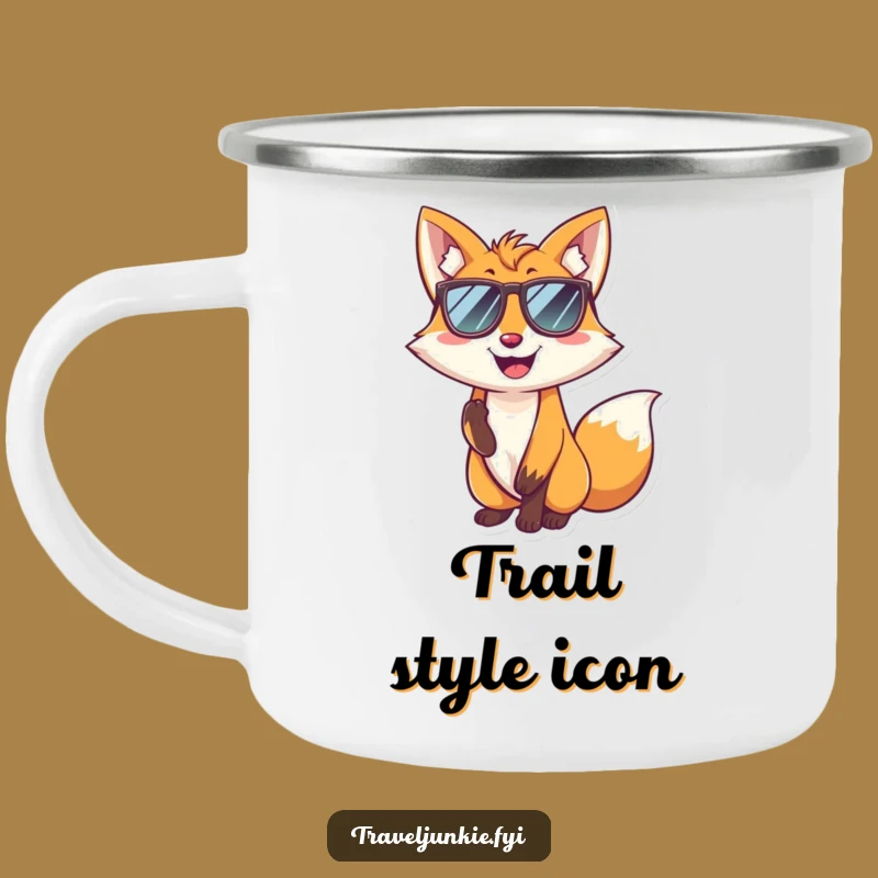 Funny Fox Cool Campfire Mug - Sunglasses Character Outdoor Humor Gift