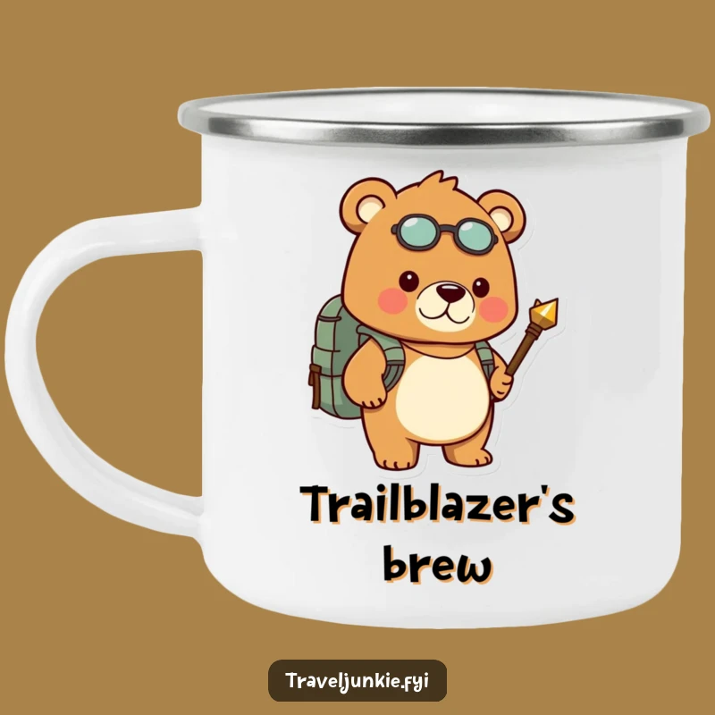 Funny Determined Bear Hiking Camping Mug: Adventure Fuel & Hilarious Sips