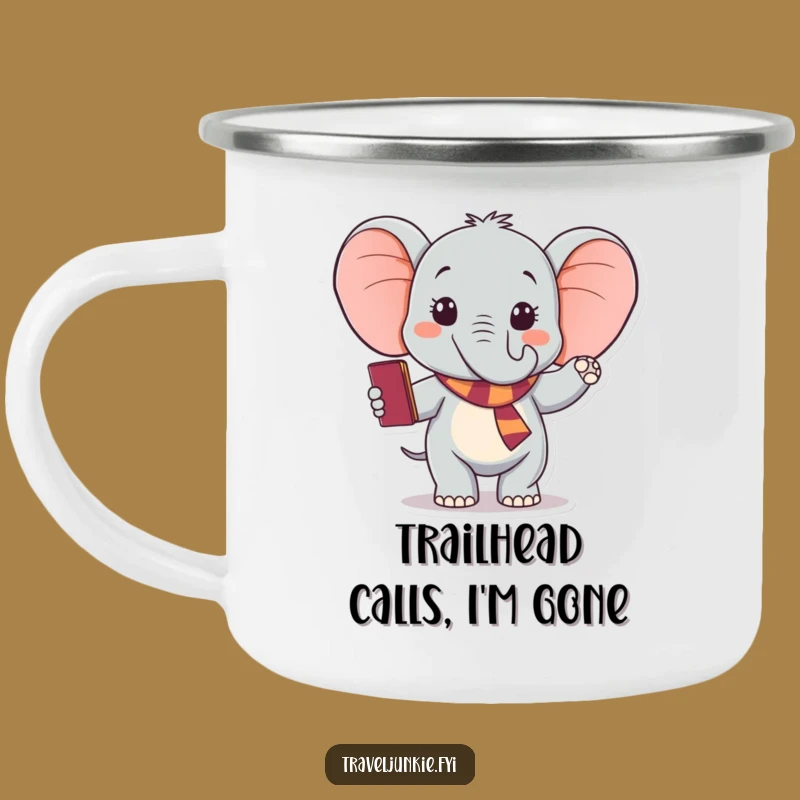Funny Elephant Passport Camping Mug: Adventure Fuel Hilariously!