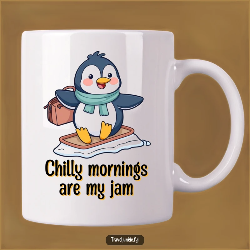 Funny Penguin Sliding Mug: Hilarious Travel Gift for Adventure Lovers