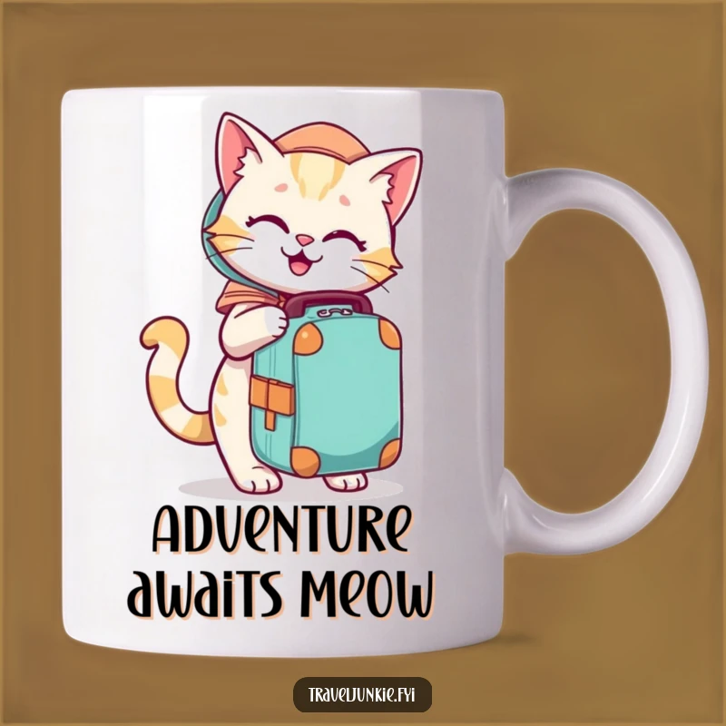Funny Cat Travel Mug - Playful Character Packing Bag Humor Gift
