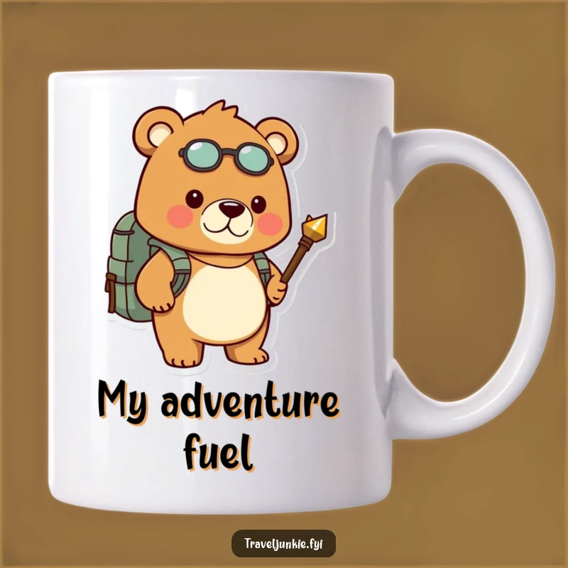 Funny Determined Bear Hiking Mug: Adventure Ready & Hilarious Gift