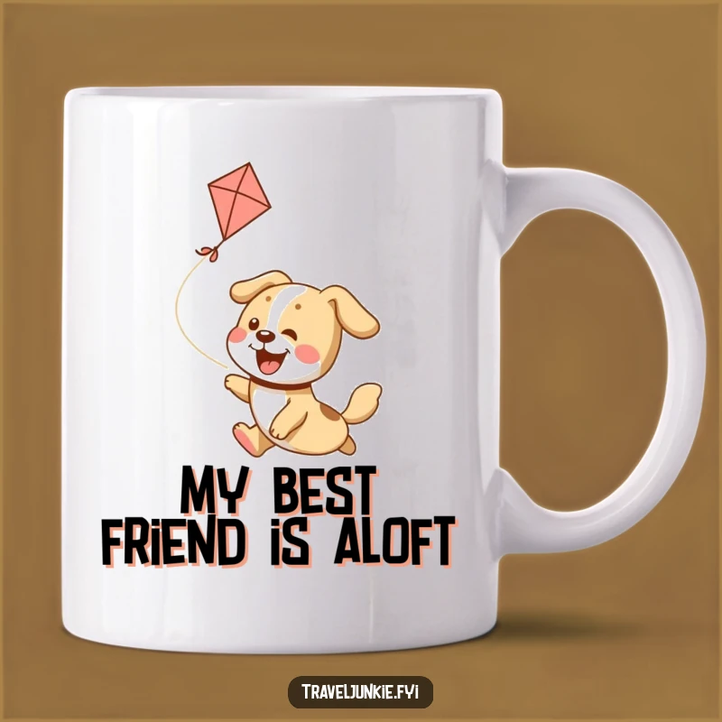 Funny Dog Kite Chase Mug: A Joyful Dog's Delightful Adventure, Perfect Funny Gift!