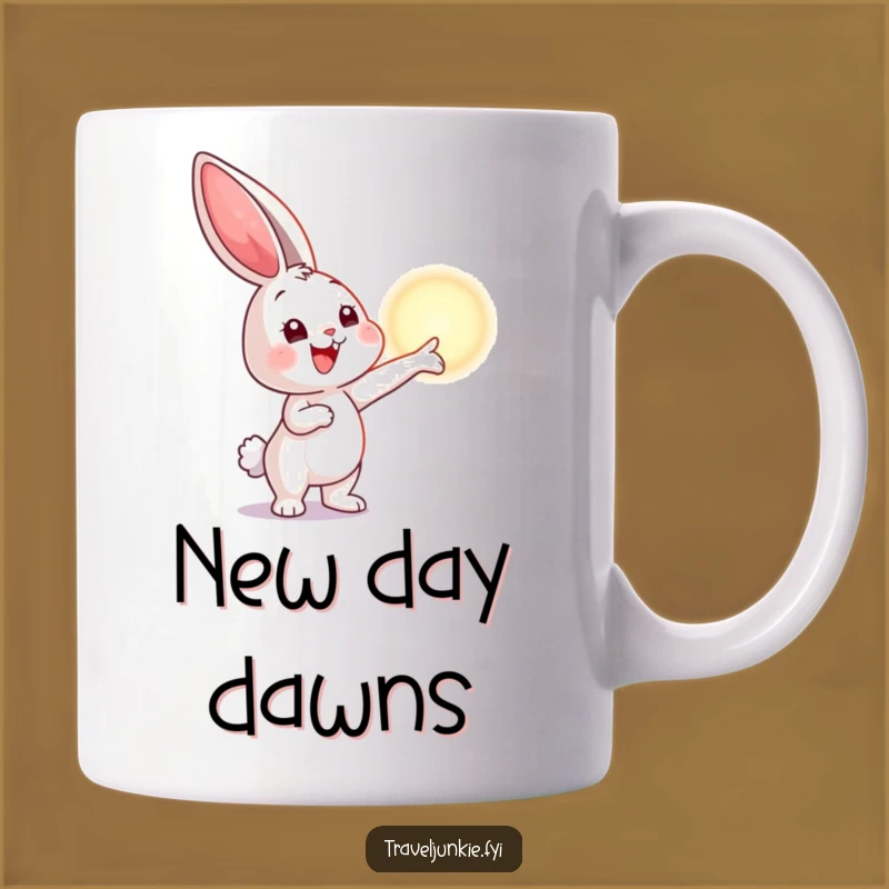 Funny Bunny Horizon Mug: Inspirational Adventure Gift for Dreamers
