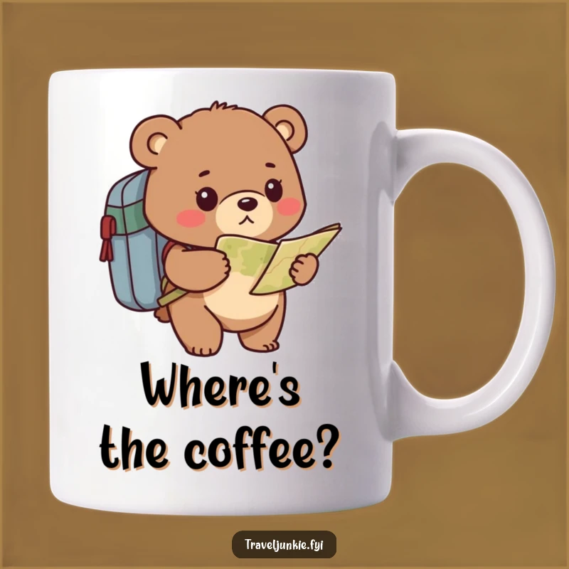 Funny Bear Explorer Mug - Determined Hiker Gift for Adventurous Souls