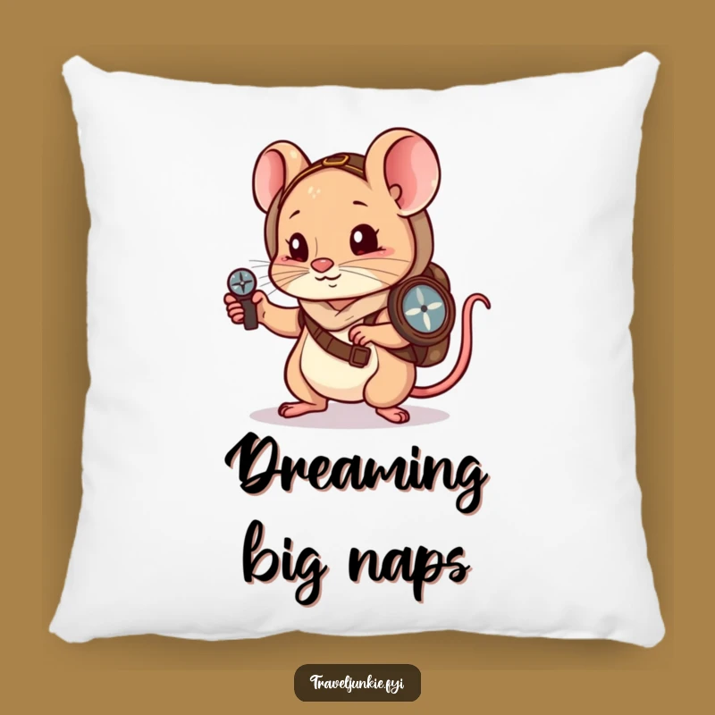 Funny Mouse Wanderer Pillow: Comfy Navigation for Your Space