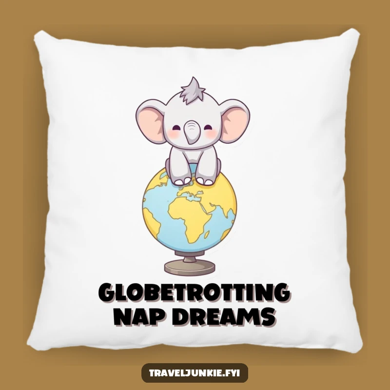 Funny Elephant World Pillow: Comfy Humor for Your Cozy Space