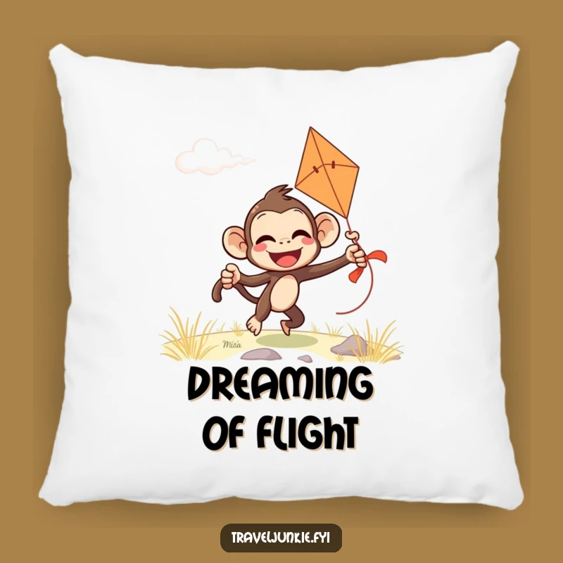 Funny Monkey Kite Pillow: Cozy Giggling Windy Cushion Gift