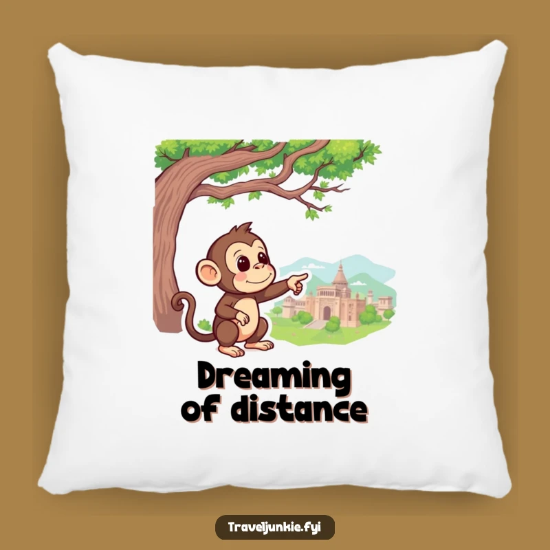 Funny Monkey Pointing Pillow - Cozy Comfort & Curious Explorer Accent