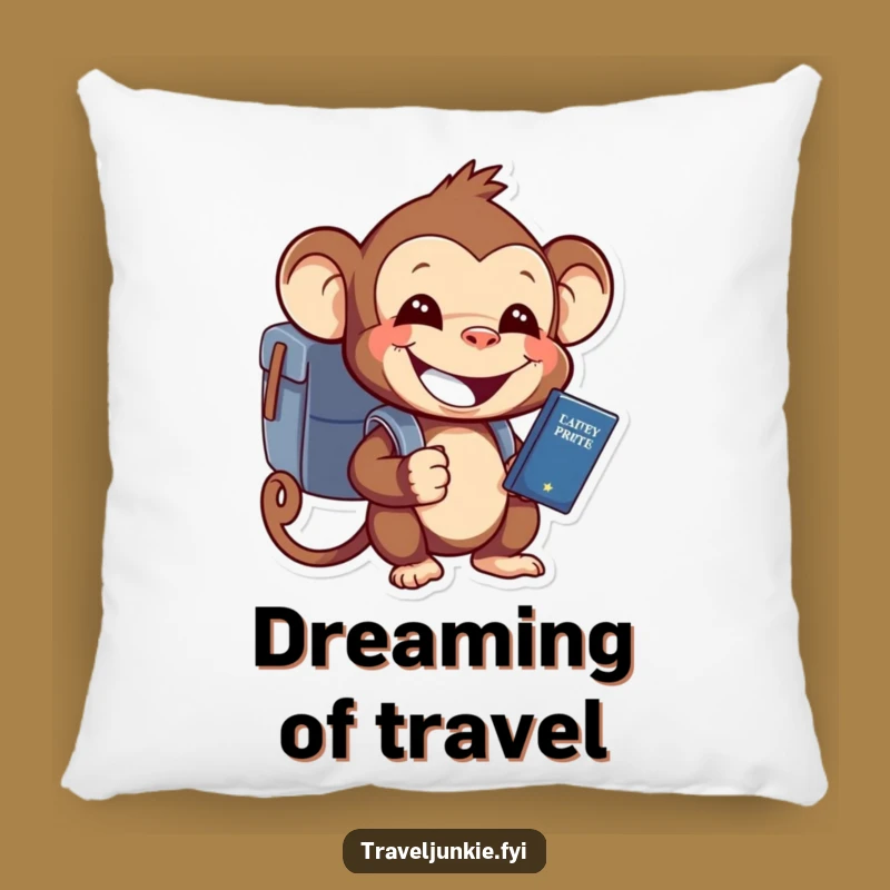 Funny Monkey Travel Pillow A Comfy And Hilarious Home Decor Gift