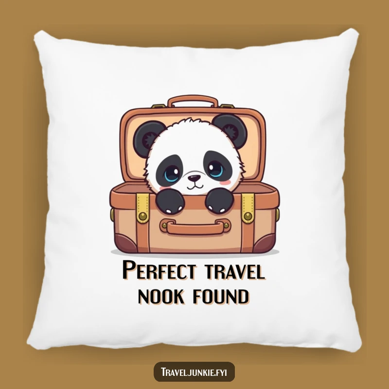 Funny Panda Suitcase Pillow: Comfy Cuteness & Humor!
