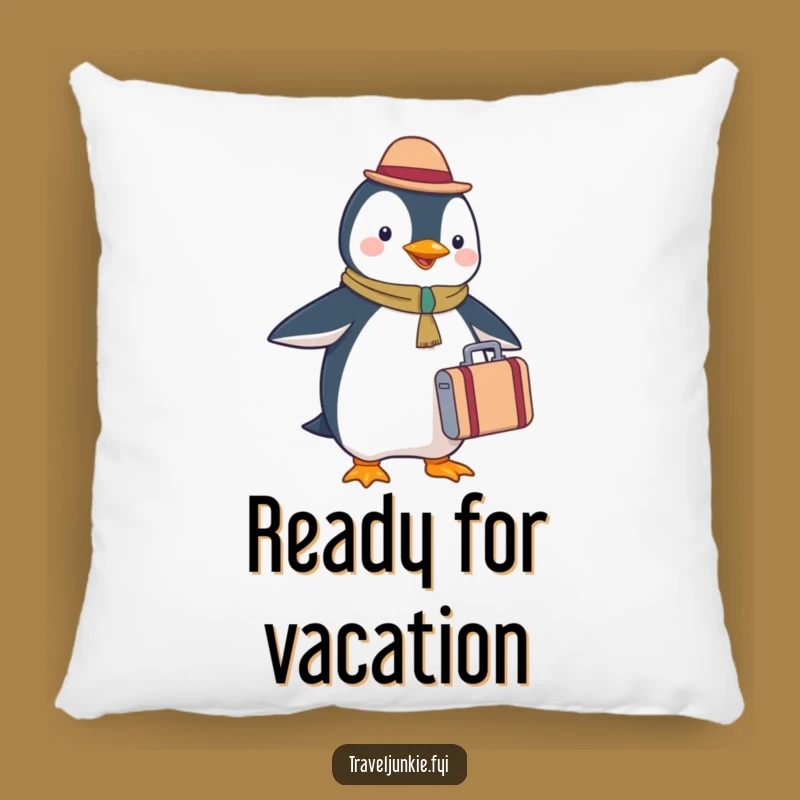 Funny Penguin Tourist Pillow - Cozy Comfort for Happy Travelers