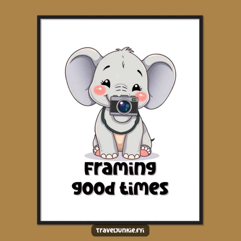Funny Elephant Digital Art: Cheerful Pose Print, Perfect Humorous Gift Download