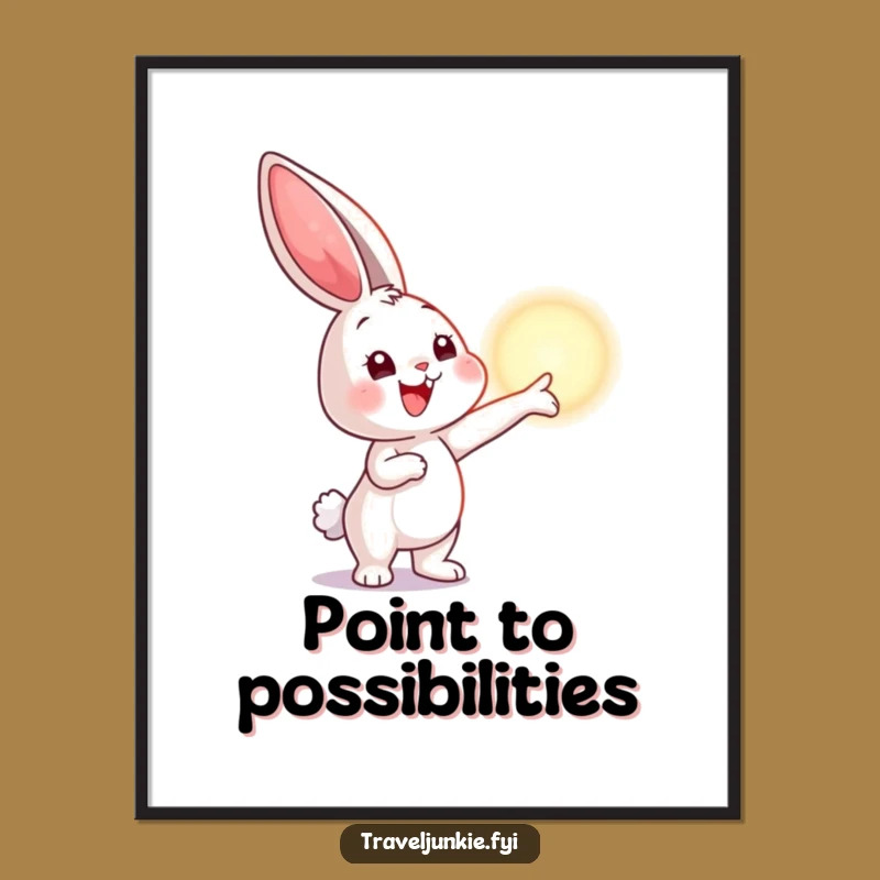 Funny Bunny Horizon Digital Art Print: Instant Inspirational Decor for Walls