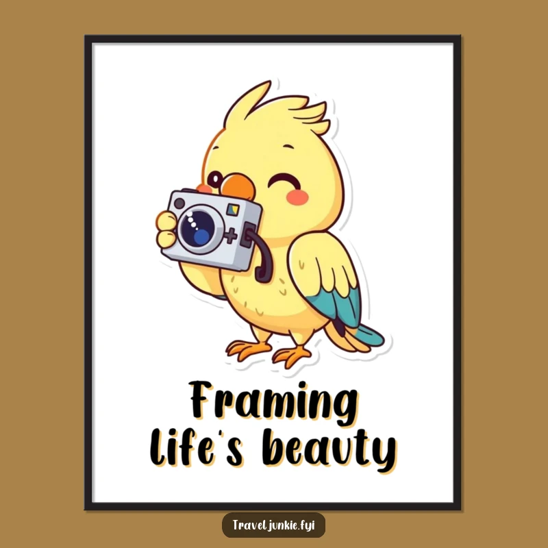 Funny Parrot Photo Digital Print: Cheerful Photographer's Instant Quirky Art