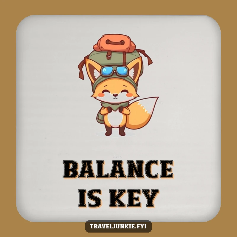 Funny Fox Coaster Set - Humorous Gift to Protect Your Surfaces