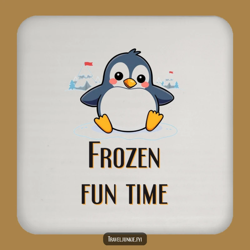 Funny Penguin Coaster Set: Playful Character Drink Protectors for Icy Fun