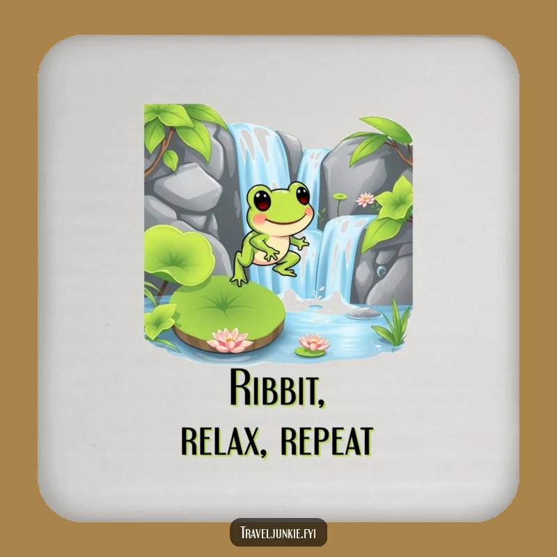 Funny Frog Hopping Coaster: Protect Surfaces with Amphibian Humor