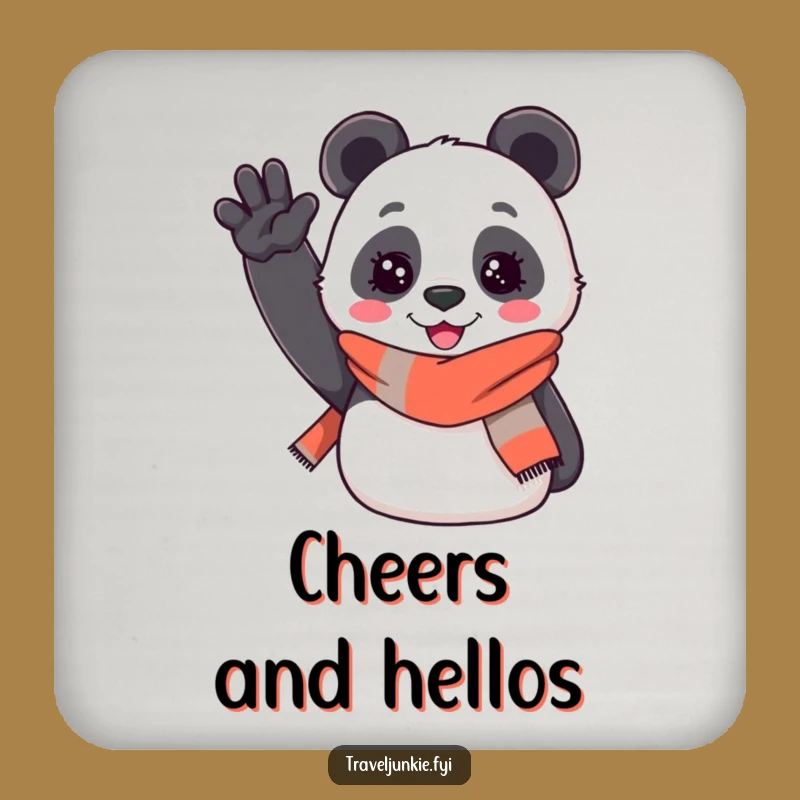 Funny Panda Coaster Set: Friendly Humor and Surface Protection, Perfect Gift