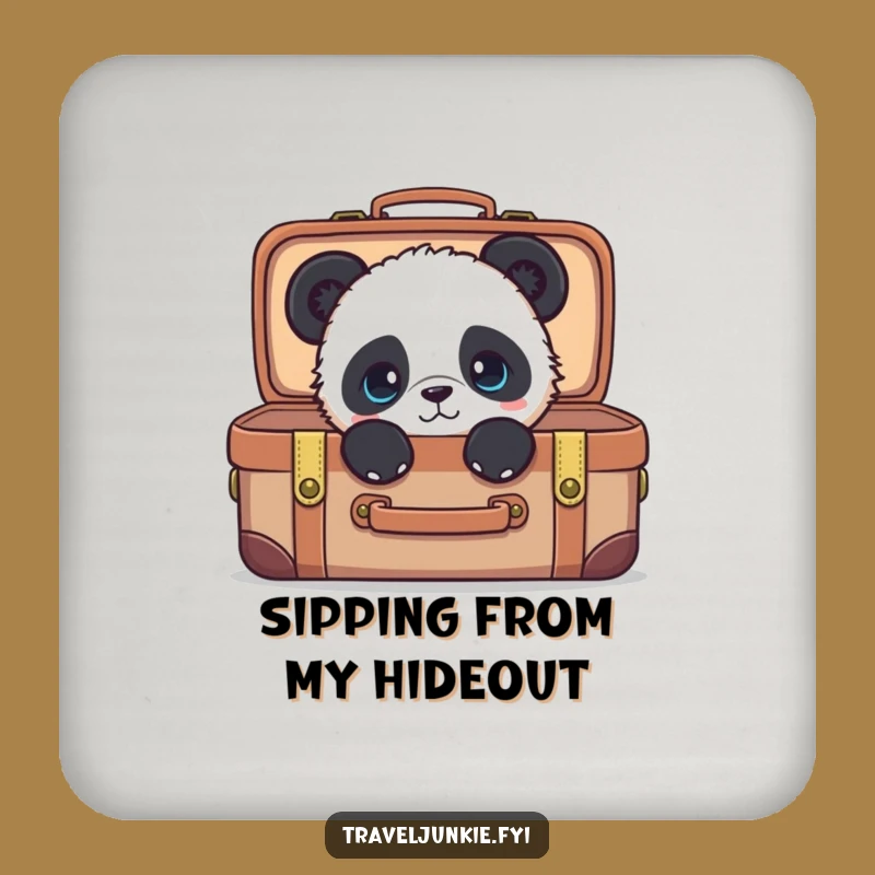 Funny Panda Suitcase Coasters: Protect Surfaces Playfully!