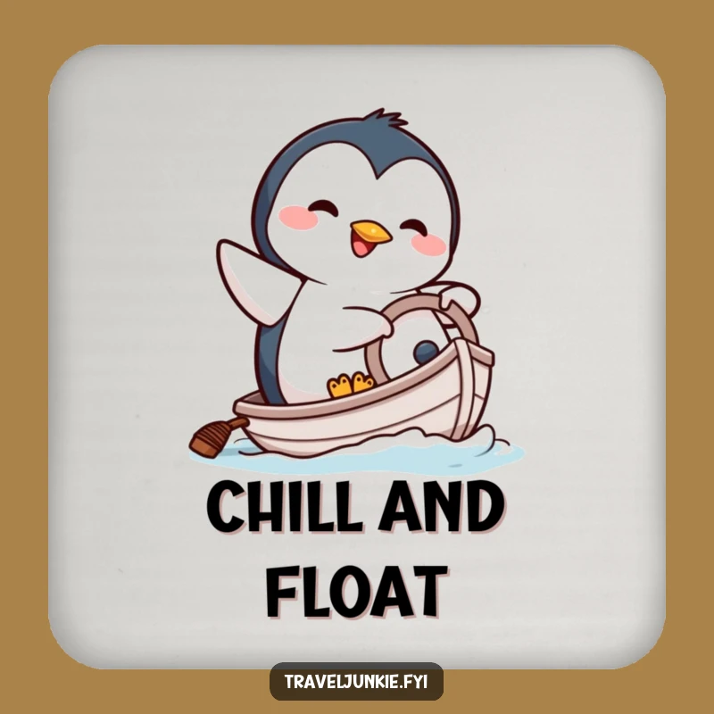 Funny Penguin Coaster Set - Comical Character Drink Protection Gift