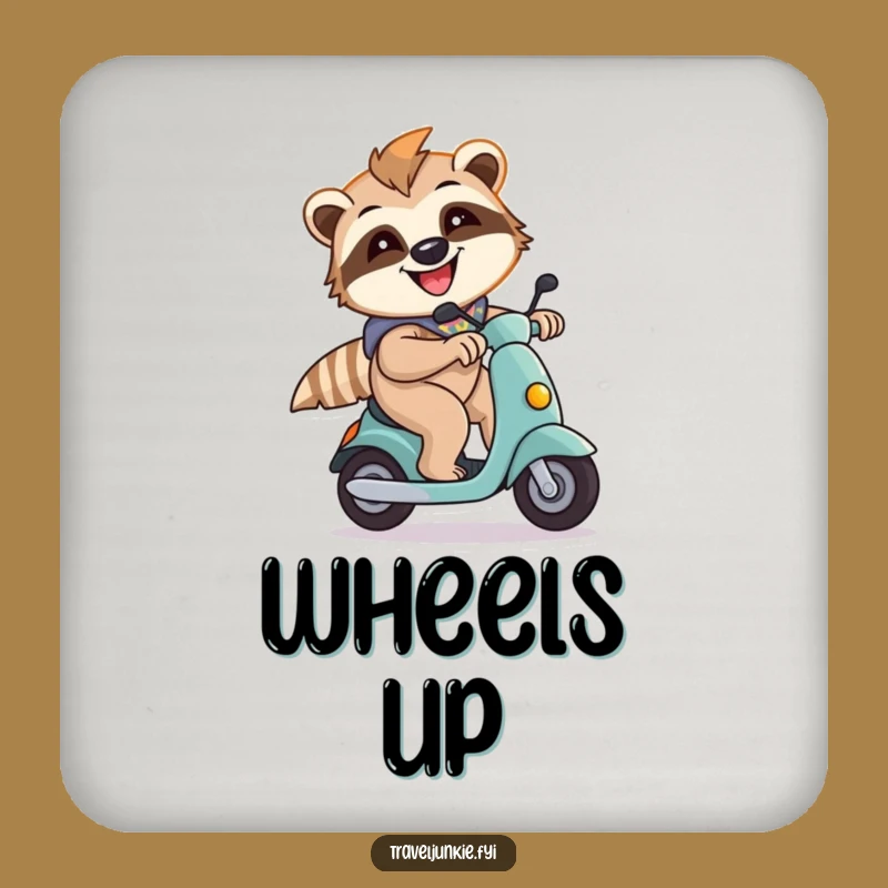 Funny Sloth Scooter Coaster: Protect Surfaces with Humor!