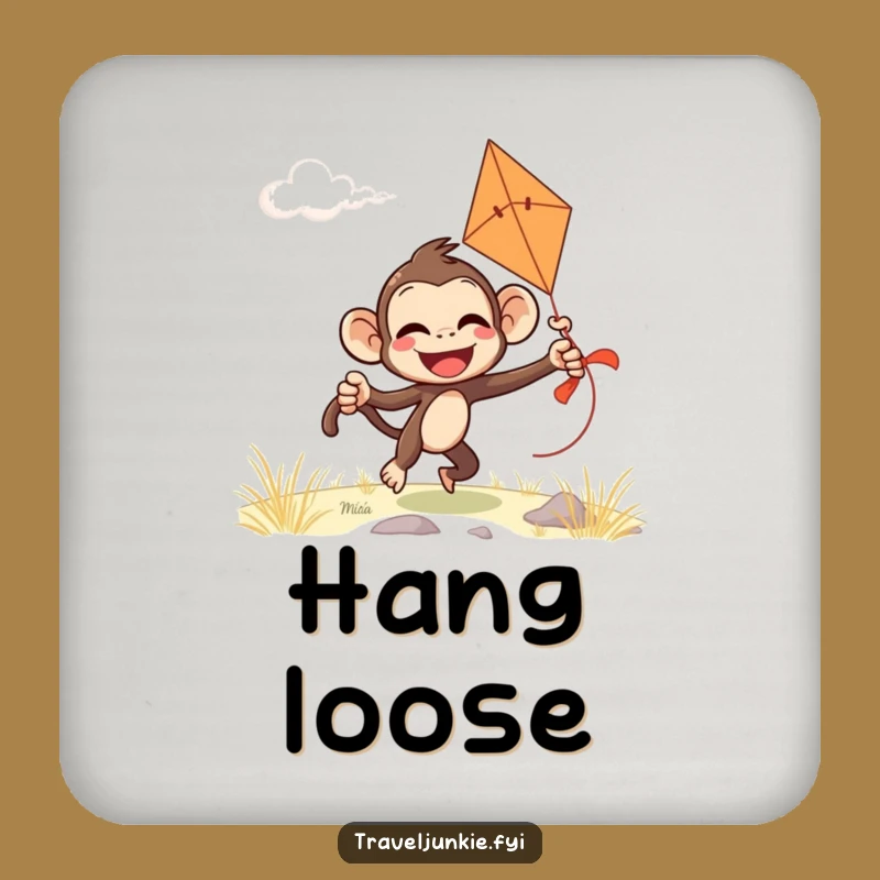 Funny Monkey Kite Coaster: Giggling Windy Protector Gift