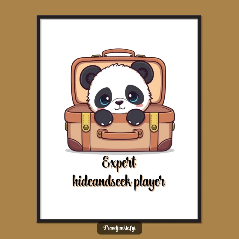 Funny Panda Suitcase Poster: Adorable & Hilarious Wall Art!