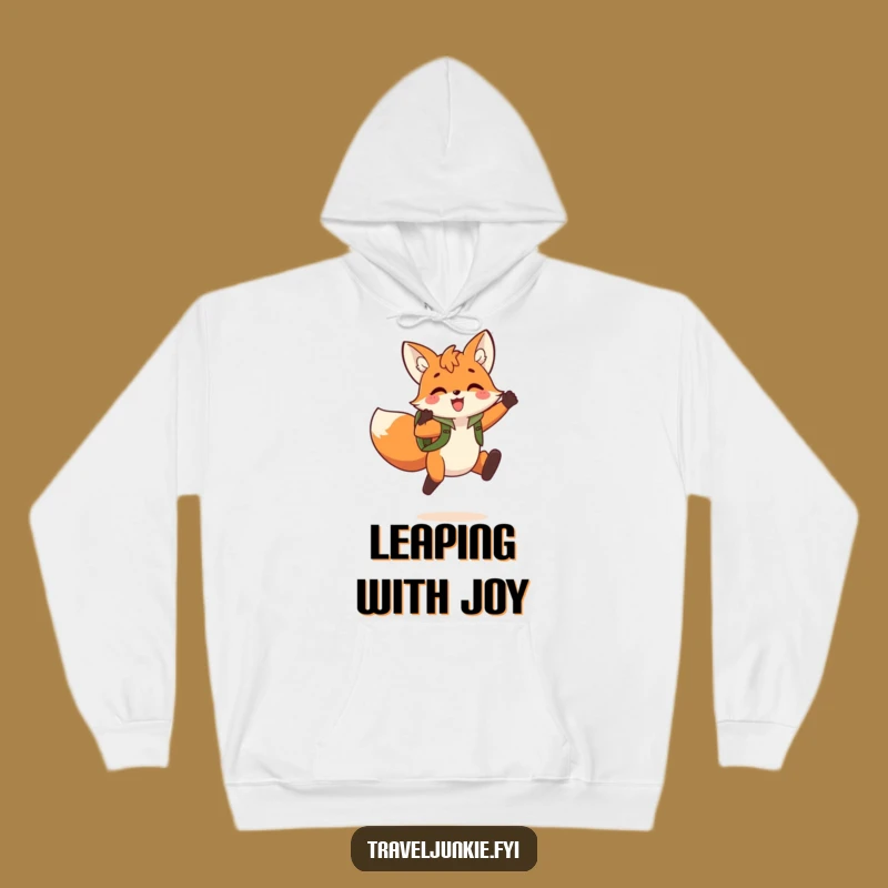 Funny Fox Jump Hoodie: Stay Cozy and Adventurous with This Playful Fox Design