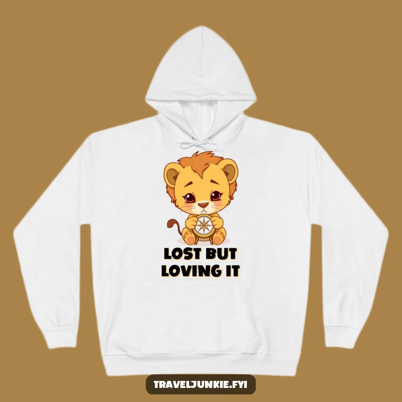 Funny Lion Cub Cozy Hoodie: Warmth and Humor for Adventurous Souls