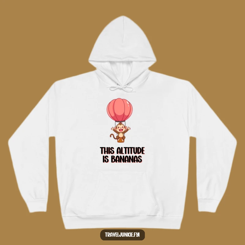 Funny Monkey Hot Air Balloon Hoodie - Ecstatic Bounce, Perfect Funny Gift