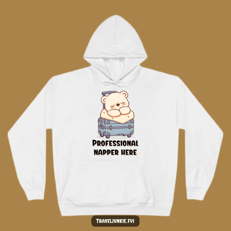 Funny Sleepy Bear Cub Hoodie: Ultimate Cozy Traveler Sweatshirt Gift!