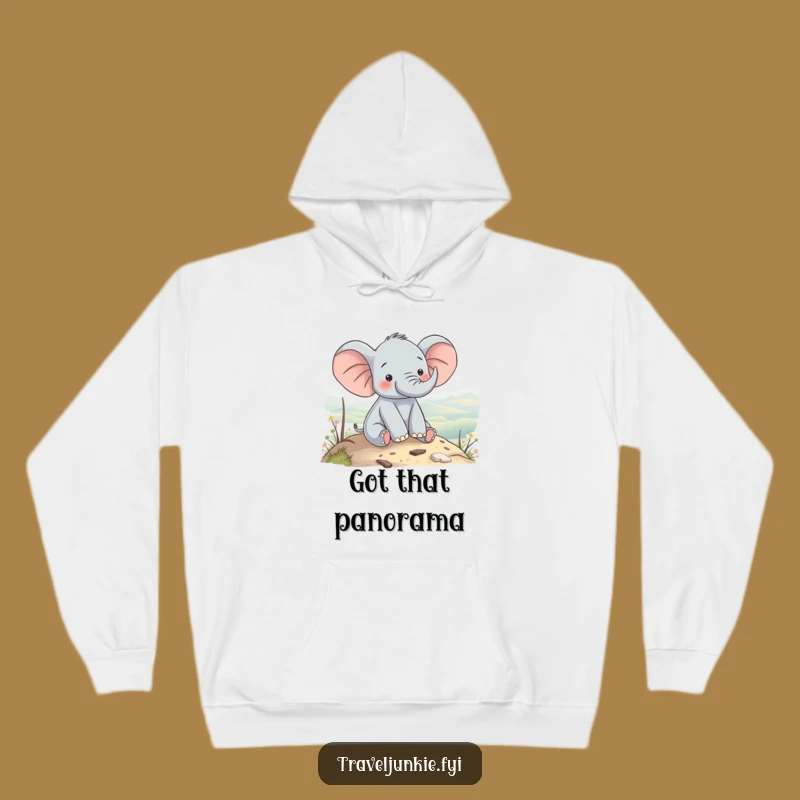 Funny Elephant View Hoodie: Cozy Pachyderm Gear for Peaceful Adventures