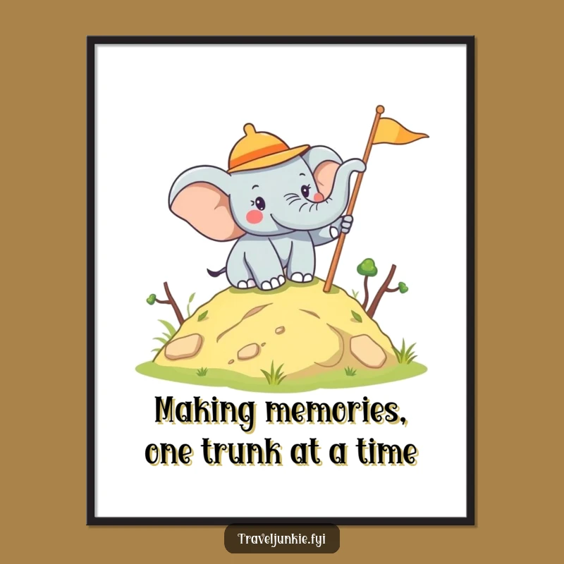 Free Printable Elephant Explorer Wall Art: Joyful Adventure Downloadable Decor!