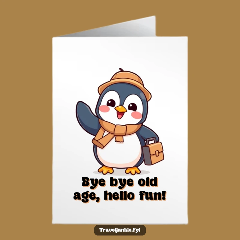 Free Printable Penguin Birthday Card: Hilarious Goodbye Humor