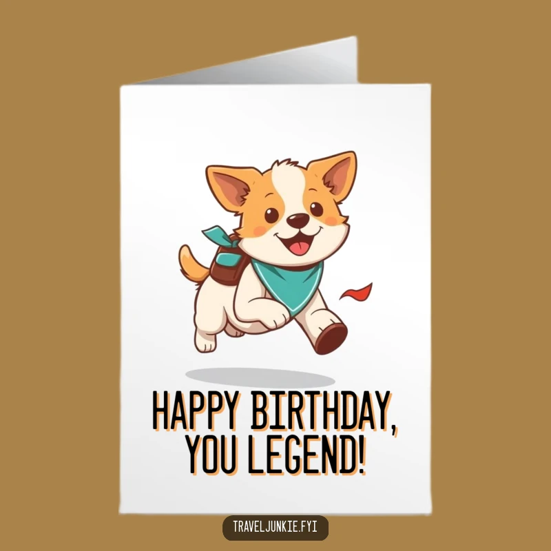 Free Printable Dog Birthday Card: Zoomies Adventure Humor